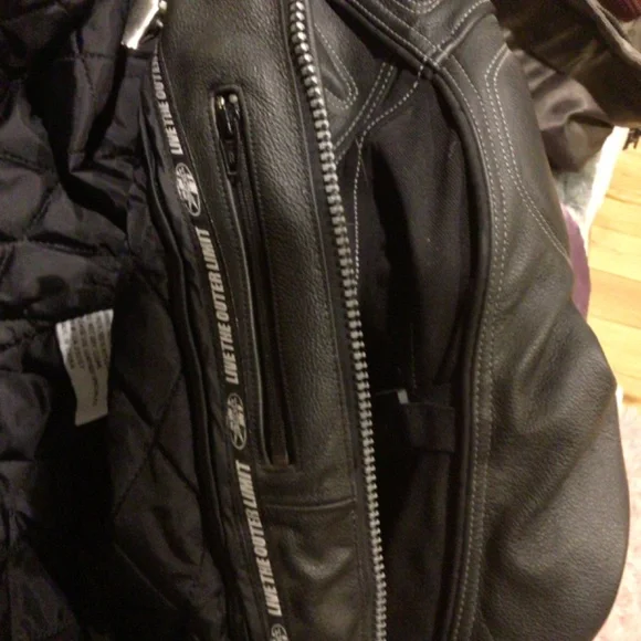 Joe Rocket leather motorcycle jacket